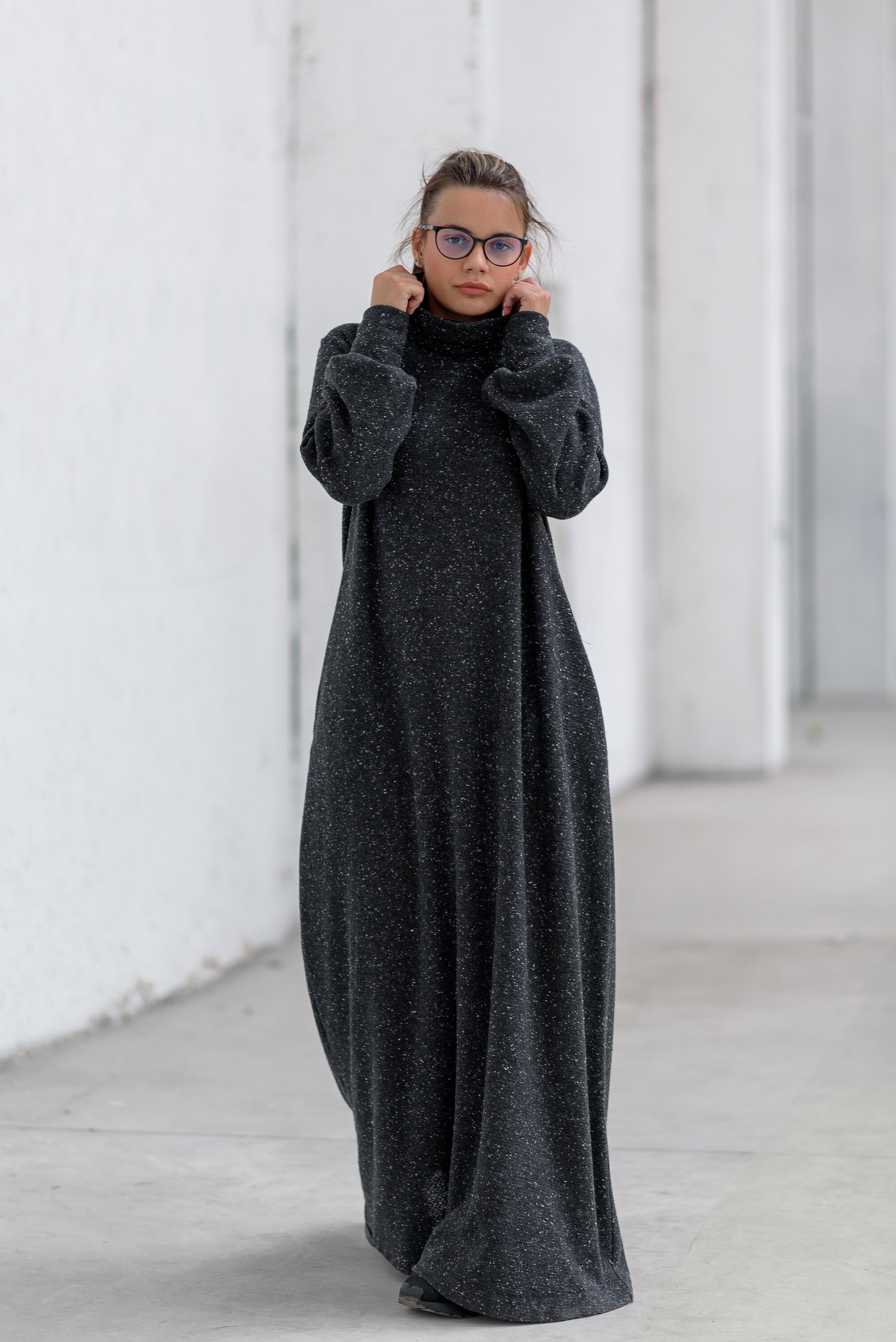 navy blue dress for baby girl BSDJILFG Winter Dresses for Women,Long Sleeve Casual Sweater Dress with  Pockets,Ribbed Knit Comfy Side Buttons Slim Fit Mini Dress