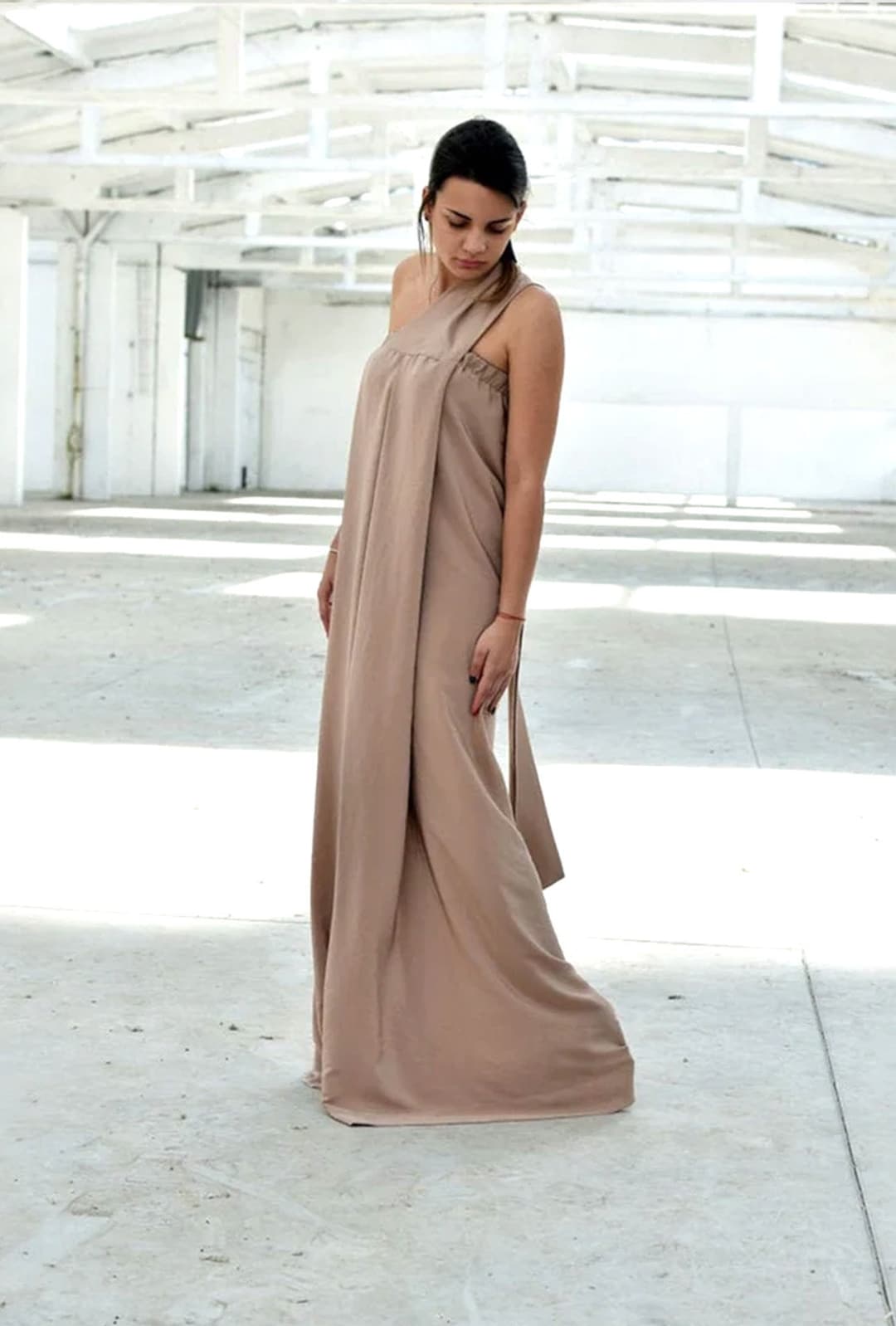 white christmas dresses The Traveller Tan Maxi Dress S main image 1
