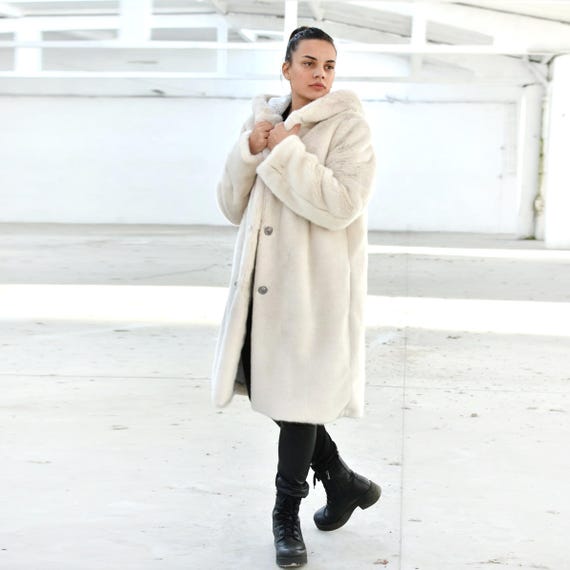 Damen Pelzmantel Oversize Winterparka Warme Kunstpelz Longsleeve Chic