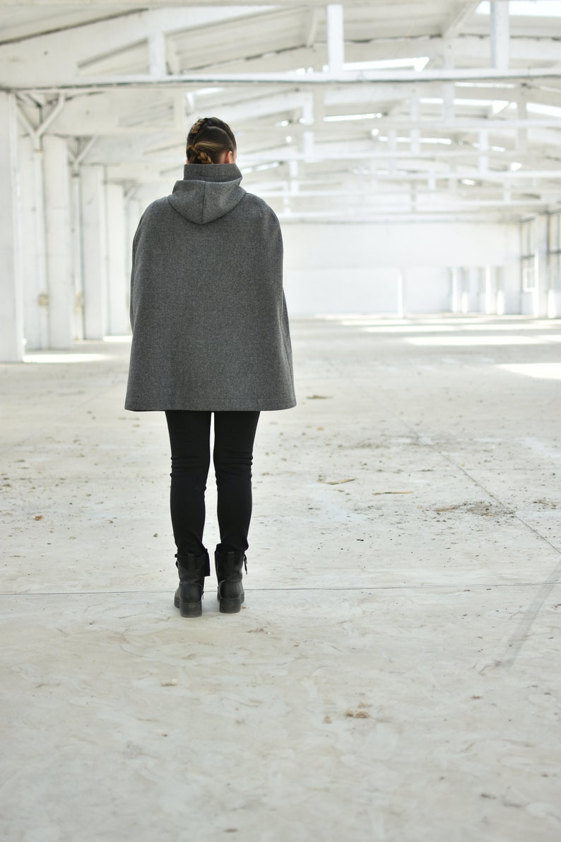 plus size winter cape coat