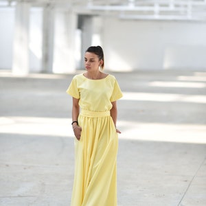 Maxi Dress, Yellow Dress, Dress For Women, Wedding Guest Dress, Plus Size Clothing, Plus Size Maxi Dress, Women Kaftan Dress,Long Maxi Dress image 8