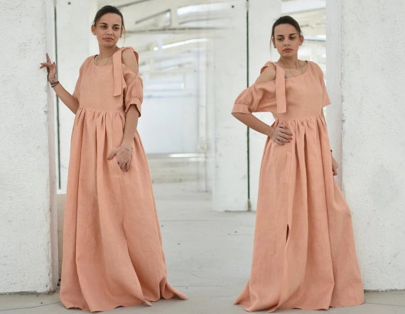 Peach boho dress 2025