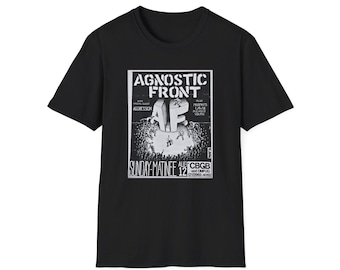 Agnostic Front shirt - Unisex Softstyle t-shirt Agnostic Front old school punk 80s Murphy&#39;s Law flyer inspired tshirt