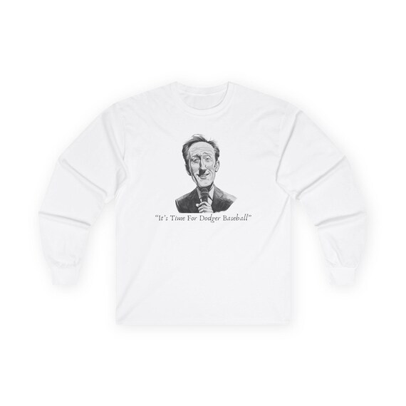 ドジャースの野球の長袖Tシャツ、ヴィン・スカリーの名言長袖シャツ 