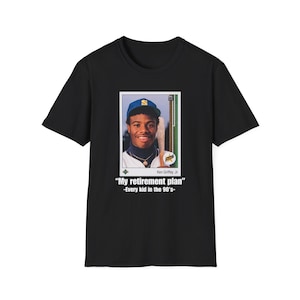 Camiseta Ken Griffey Jr Rookie Card - Camiseta infantil engraçada Softstyle dos anos 90 Camiseta Ken Griffey Jr Upper Deck Paródia