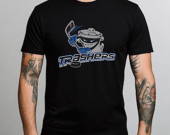 Danbury Trashers Hockey T-Shirt, Retro Hockey Apparel, Trashers Tee, Retro Sports Apparel, Throwback Sports Shirt