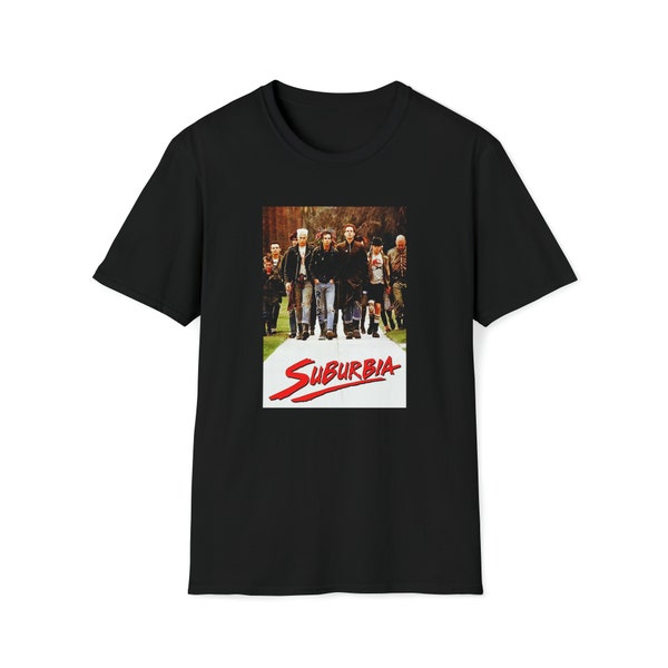 Suburbia Movie shirt - Unisex Softstyle T-shirt Suburbia film cultklassieker 1984 vlooienpunkfilm geïnspireerd tshirt