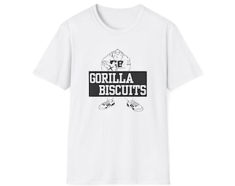 Camiseta Gorilla Biscuits - Camiseta unisex Softstyle Gorilla Biscuits Camiseta inspirada en el folleto de Gorilla Biscuits Straight Edge hardcore de los 80