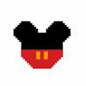 Disneyland Mickey Icon Inspired Small Cross stitch - Disney Cruise Fish Extender Crochet Pattern