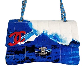 鮮やかなブルー☆【CHANEL】ヴィンテージ風 ケリーバッグ ブルー シャネル 23K ヴィンテージ風 ケリーバッグ ブルー (CHANEL