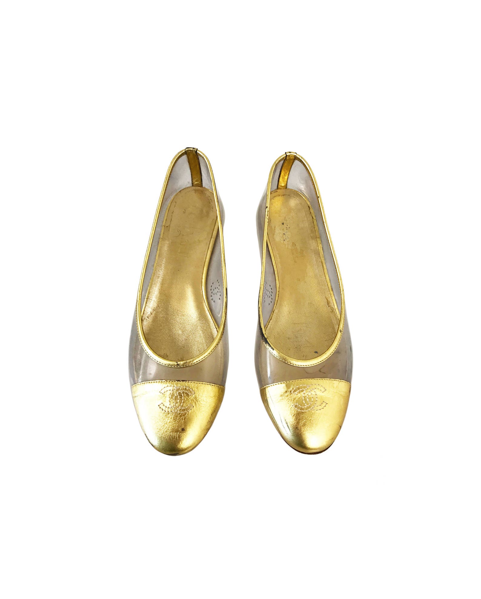 perspex flat shoes