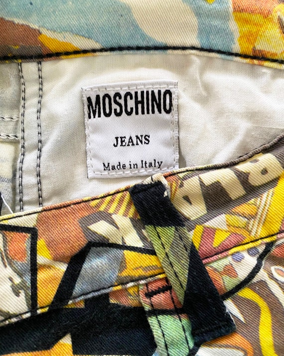 MOSCHINO Rare Vintage 1990s Cartoon Print Denim J… - image 4