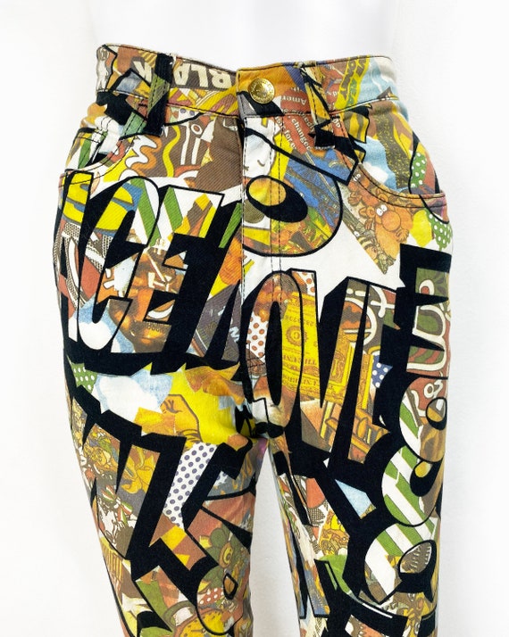 MOSCHINO Rare Vintage 1990s Cartoon Print Denim J… - image 5