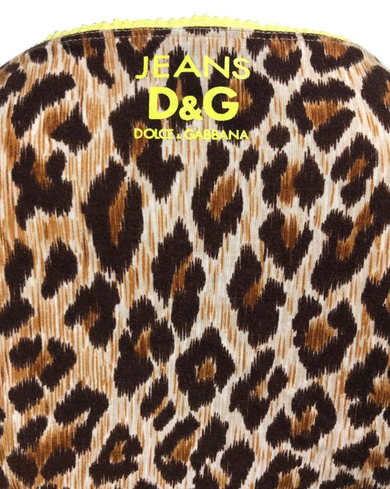 DOLCE & GABBANA Vintage Leopard Print Logo Print … - image 5