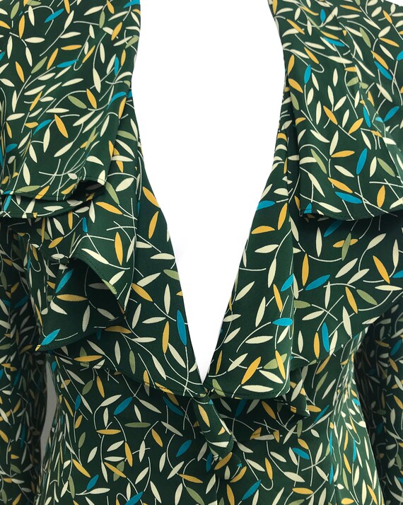 NORMA KAMALI Vintage Dead Stock Green Print Jacke… - image 6