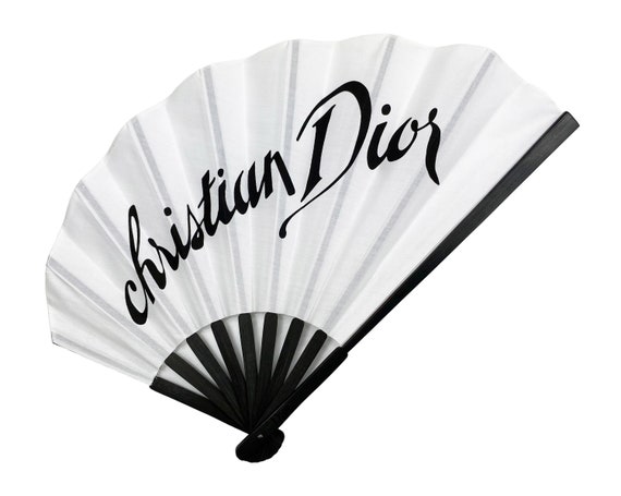 CHRISTIAN DIOR Vintage Logo Hand Fan Dior Monogram