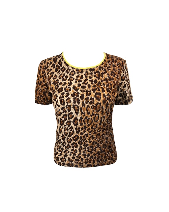 DOLCE & GABBANA Vintage Leopard Print Logo Print … - image 1