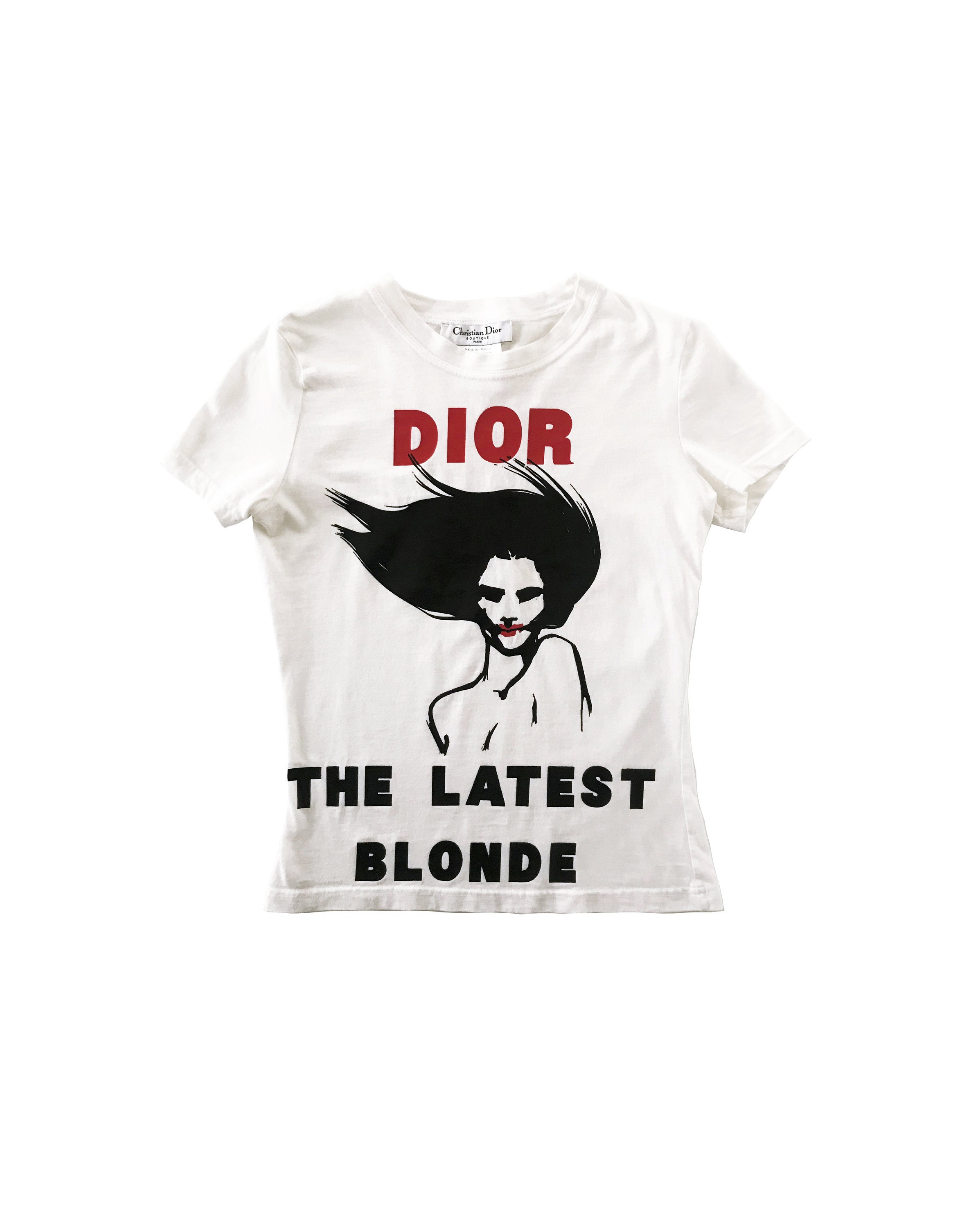 CHRISTIAN DIOR Vintage Logo Print the Latest Blonde T-shirt Top Tee - Etsy