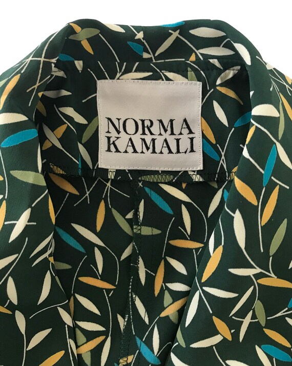 NORMA KAMALI Vintage Dead Stock Green Print Jacke… - image 4