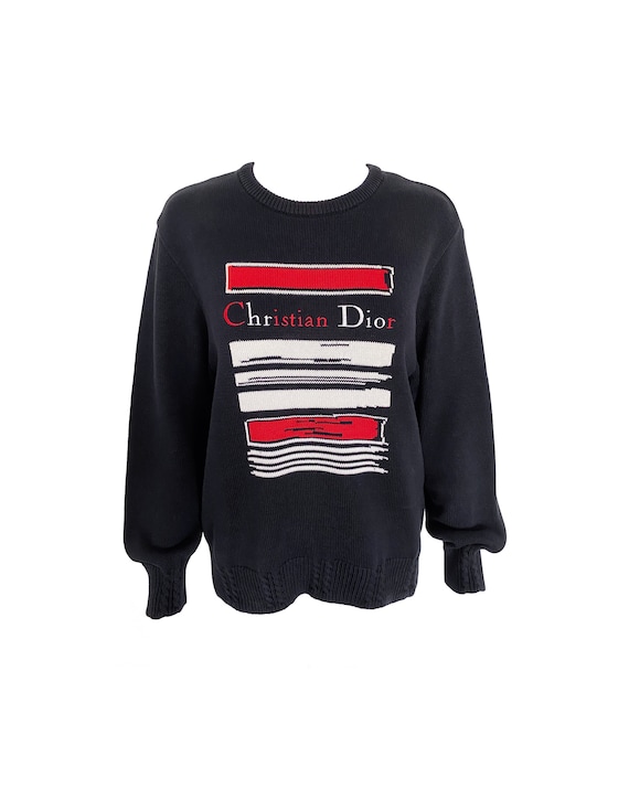 CHRISTIAN DIOR Sports Vintage Logo Monogram Knit S