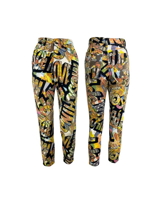 MOSCHINO Rare Vintage 1990s Cartoon Print Denim Je