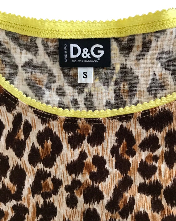 DOLCE & GABBANA Vintage Leopard Print Logo Print … - image 4