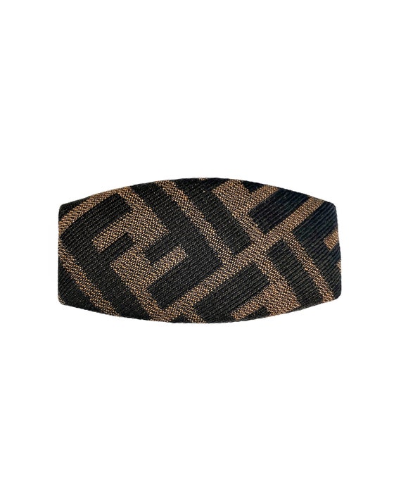 FENDI Vintage Zucca Barrette Hair Clip  Logo Monog