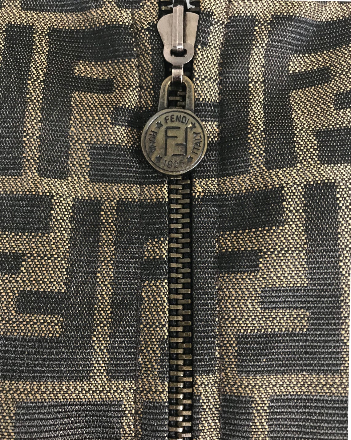 FENDI cotton FF Jacquard Zucca Pocket Zipper Zipper Short sleeve T-shirt tops FY1257 Navy S main image 1
