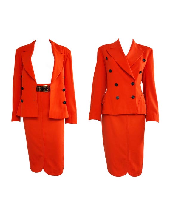 ESCADA Vintage Orange Two-Piece Suit by Margaretha