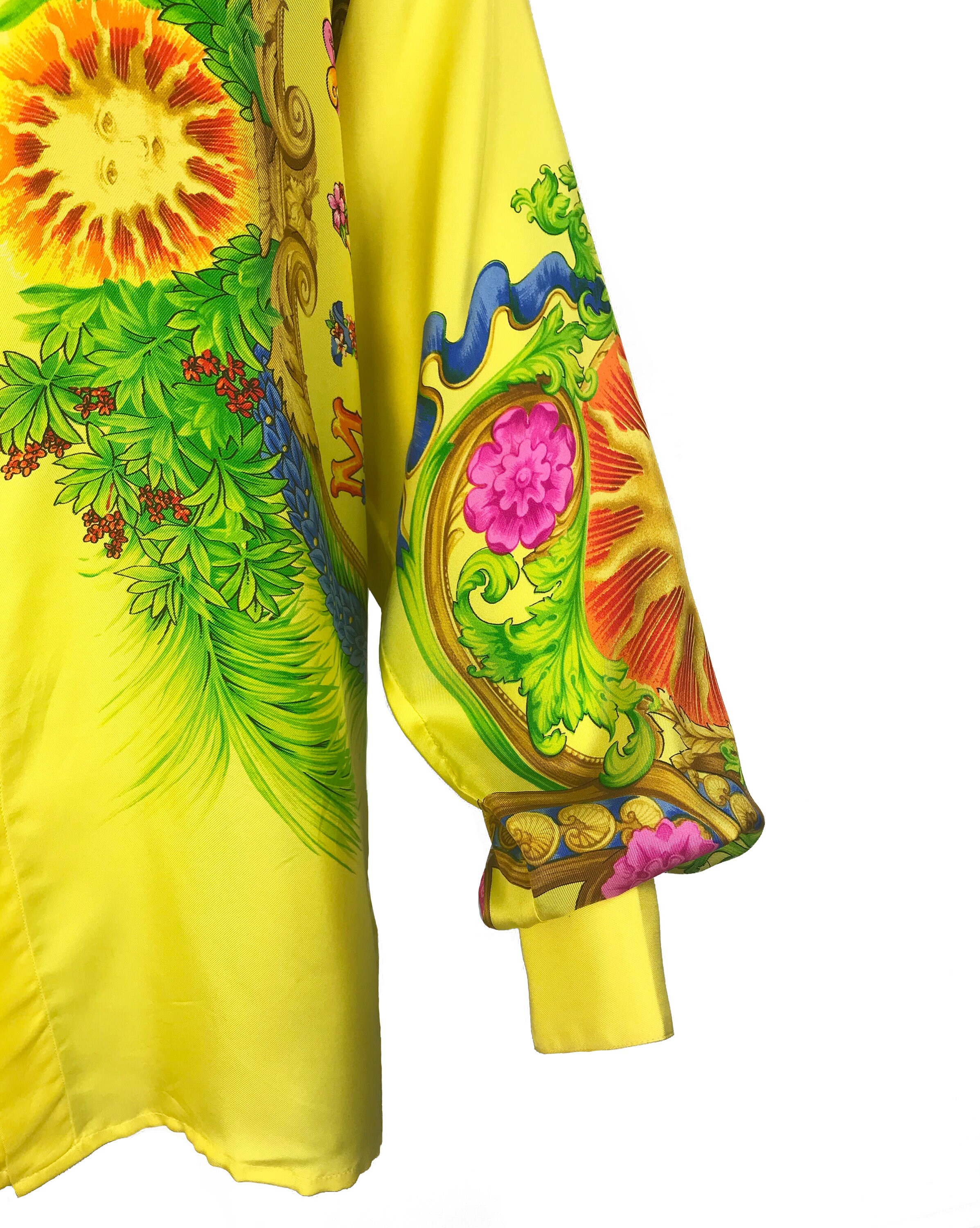 GIANNI VERSACE Rare Vintage Miami Print Shirt 1990s Neon GIANNI VERSACE Rare Vintage Miami Print Shirt 1990s Neon