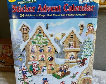 Vintage 1999 Peel N Reveal Sticker Advent Calender