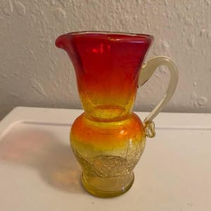 Blenko Amberina Crackle Vase