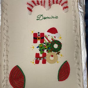 PREORDER- Crewel Embroidery Christmas Stocking Kit - Ho, Ho, Ho - Vintage Inspired - Groovy Crewels