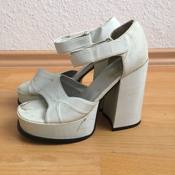 white platform shoes 90s
