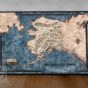 Carte de l'Alaska, carte illustrée de l'Alaska