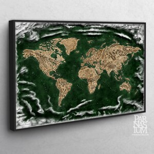 Fantasy World Map Canvas Print: Illustrated Wall Art Decor