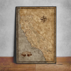 カリフォルニアの地図、ファンタジーカリフォルニアの地図