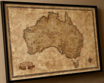 1800年代のオーストラリアの地図 067 南半球 旅行 休暇 冒険 島 オズ