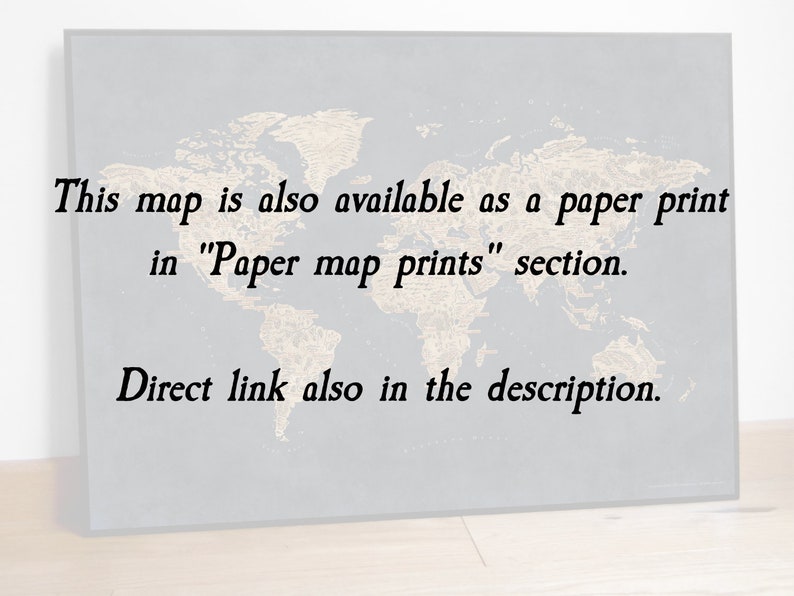 Canvas world map, Fantasy map of the world image 9
