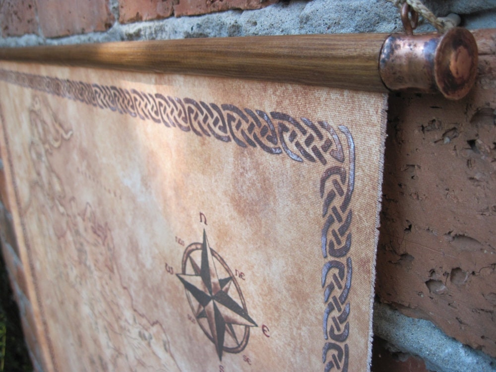 Pull Down Canvas Map of Belgium Vintage Styled Fantasy Etsy Hong Kong