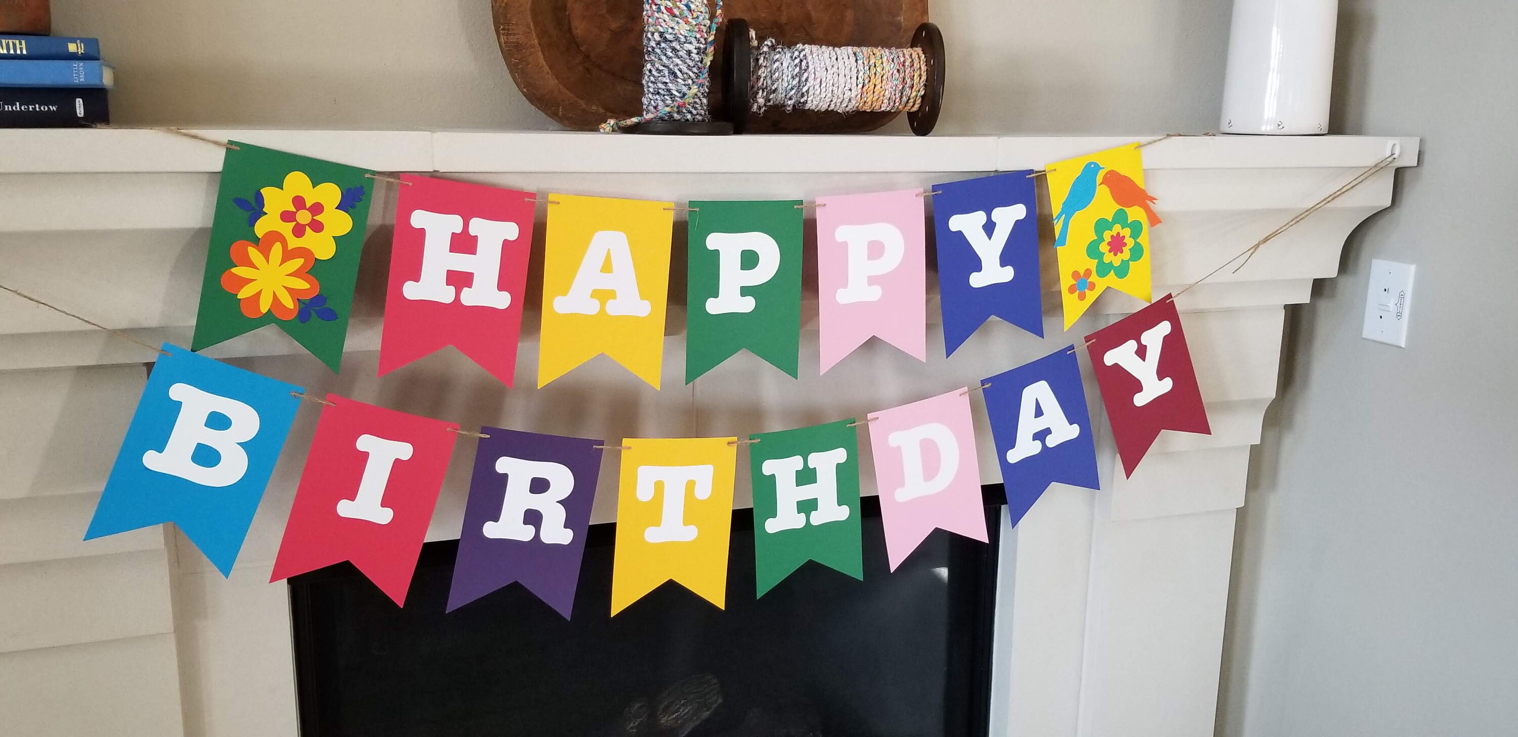 CUSTOM Birthday Cardstock Banner Birthday Party Decoration Etsy