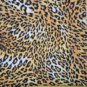 Leopard Print Cotton Fabric: Animal Skin Quilting & Craft