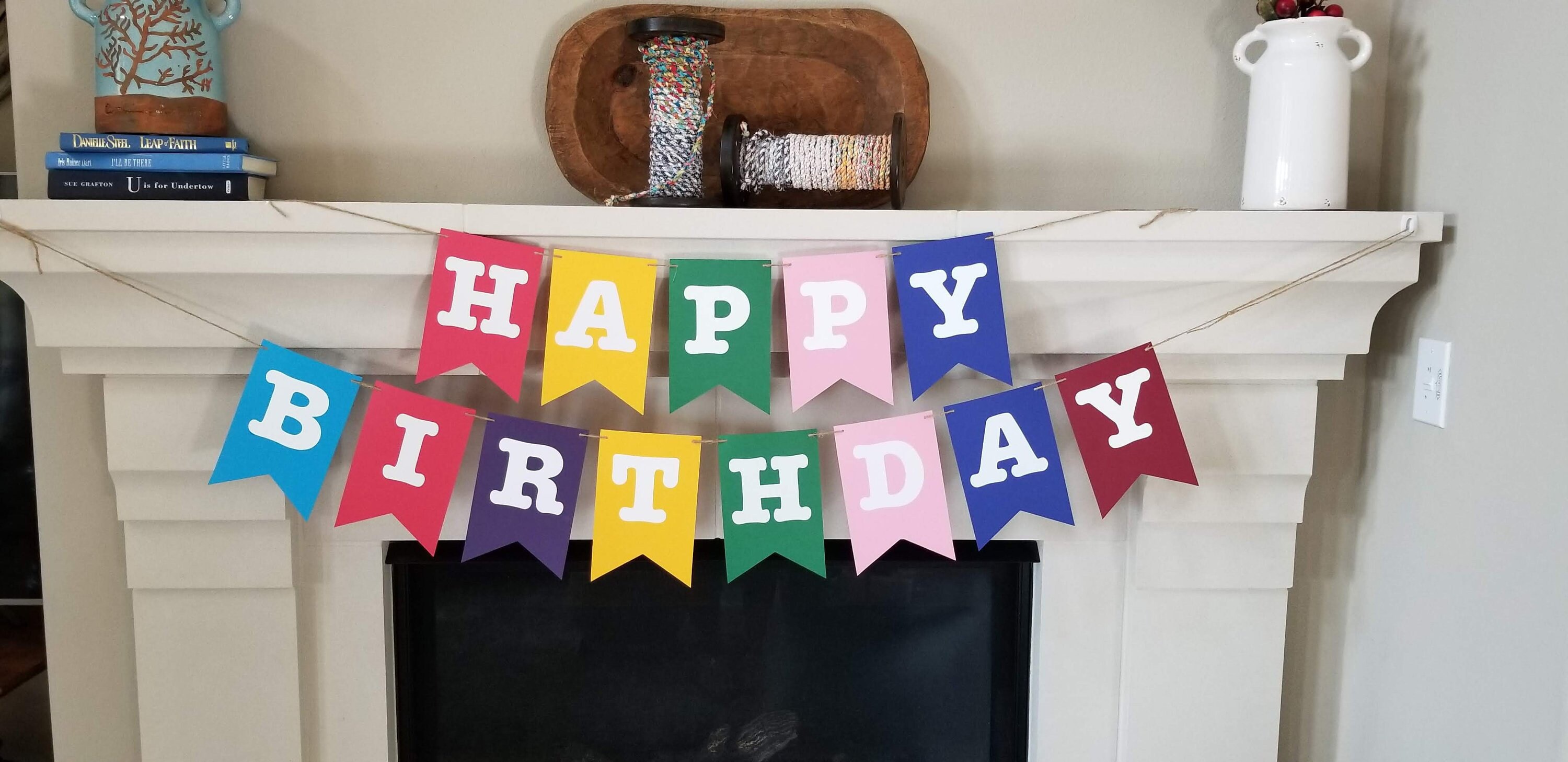 CUSTOM Birthday Cardstock Banner Birthday Party Decoration Etsy