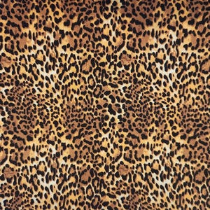 Leopard Print Cotton Fabric: Animal Skin Safari Quilting Fabric