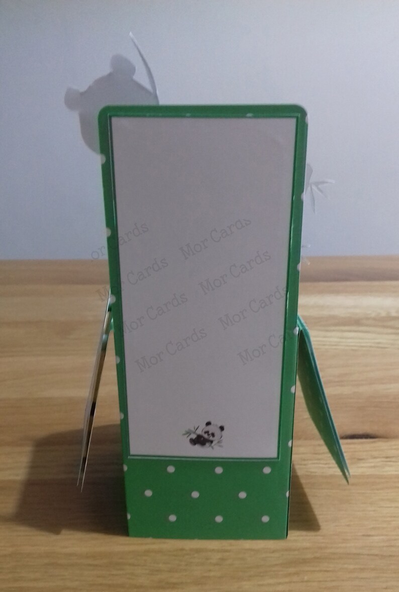 personalised Panda Birthday Pop Up Box Card image 5