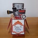 personalised movie film cinema card - 3d pop up box card for movie fans, birthday congratulations thankyou graduation card 
