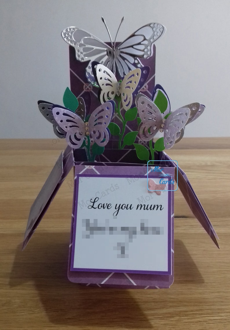 Butterfly Pop up Box Card Birthday Wedding Engagement Etsy