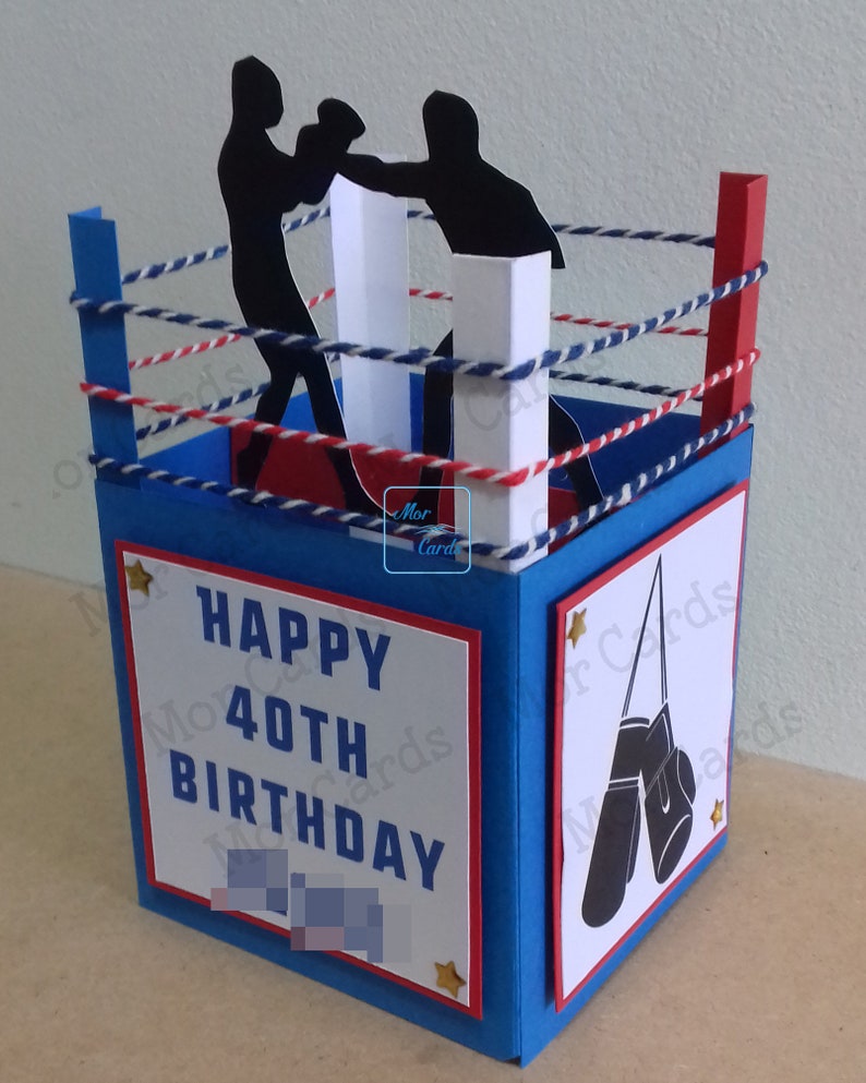 Personalised Boxing Ring Pop up Box Card Handmade Birthday Etsy
