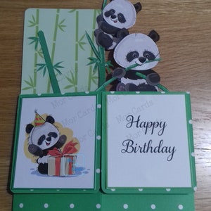 personalised Panda Birthday Pop Up Box Card image 6