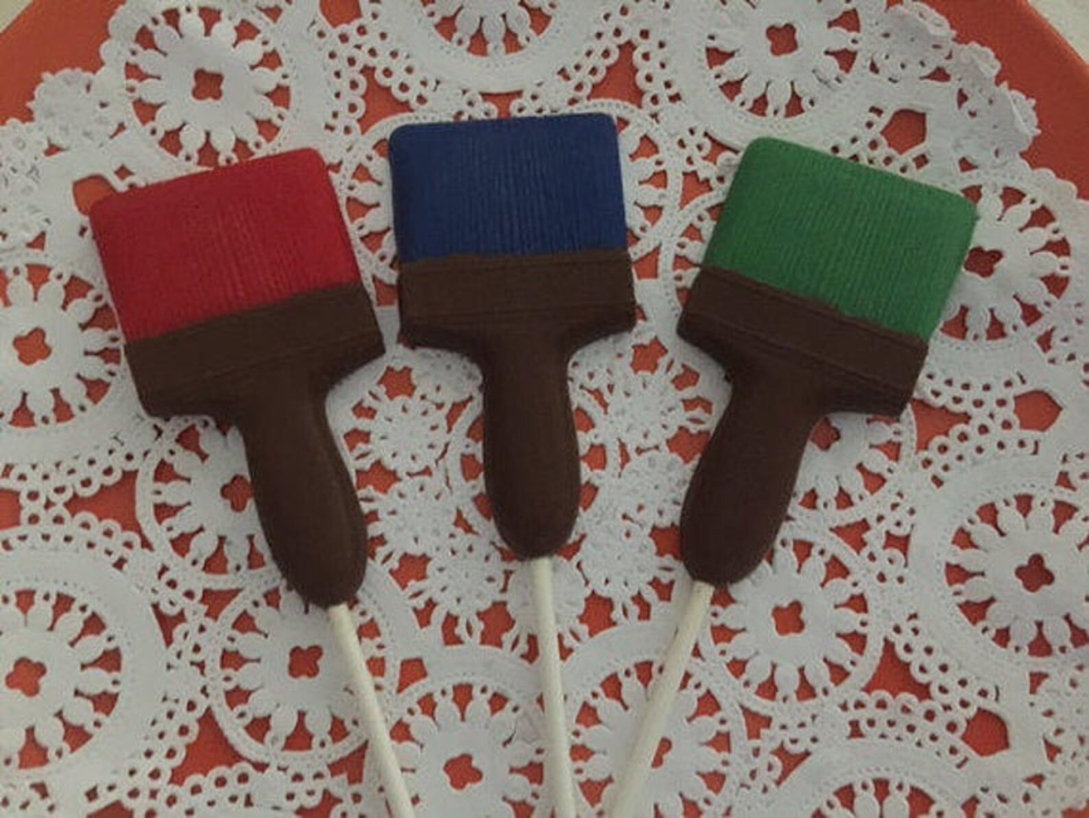 PAINT BRUSH CHOCOLATE Lollipops 12qtypaint Party Etsy